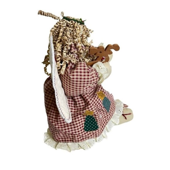 Quilted Treasures Angel Doll Christmas 16" Moveable Patchwork Music Light Works - Picture 10 of 15